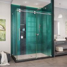 Dreamline Showers SHEN-6132602-08 - DreamLine Enigma-XO 32 1/2 in. D x 56 3/8-60 3/8 in. W x 76 in. H Frameless Shower Enclosure in Po