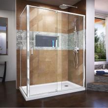 Dreamline Showers SHDR-2234580-RT-01 - DreamLine Flex 34 1/2 in. D x 56-60 in. W x 72 in. H Semi-Frameless Pivot Shower Enclosure in Chro