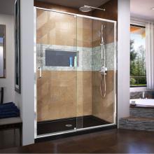 Dreamline Showers DL-6223C-88-01 - DreamLine Flex 32 in. D x 60 in. W x 74 3/4 in. H Semi-Frameless Pivot Shower Door in Chrome with