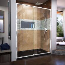 Dreamline Showers DL-6223R-88-01 - DreamLine Flex 32 in. D x 60 in. W x 74 3/4 in. H Semi-Frameless Pivot Shower Door in Chrome with