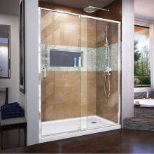 Dreamline Showers DL-6222R-01 - DreamLine Flex 30 in. D x 60 in. W x 74 3/4 in. H Semi-Frameless Pivot Shower Door in Chrome with