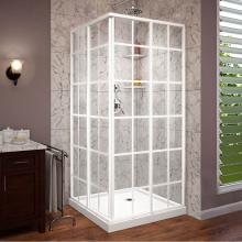 Dreamline Showers DL-6789-00 - DreamLine French Corner 36 in. D x 36 in. W x 74 3/4 in. H Sliding Shower Enclosure in White and C