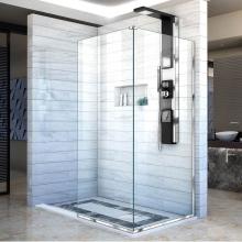 Dreamline Showers SHDR-3234303-01 - DreamLine Linea Two Adjacent Frameless Shower Screens 30 in. and 34 in. W x 72 in. H, Open Entry D