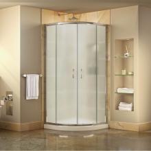 Dreamline Showers DL-6702-01FR - DreamLine Prime 36 in. D x 36 in. W x 74 3/4 in. H Frosted Framed Sliding Shower Enclosure in Chro