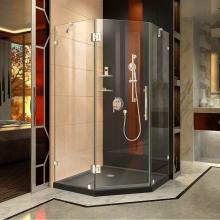 Dreamline Showers DL-6051-88-01 - DreamLine Prism Lux 38 in. D x 38 in. W x 74 3/4 in. H Hinged Shower Enclosure in Chrome with Corn