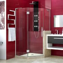 Dreamline Showers E264072-134-01 - DreamLine Prism Plus 40 in. x 72 in. Frameless Neo-Angle Hinged Shower Enclosure with Half Panel i