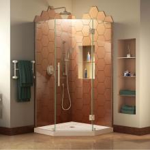 Dreamline Showers DL-6060-22-04 - DreamLine Prism Plus 36 in. D x 36 in. W x 74 3/4 in. H Hinged Shower Enclosure in Brushed Nickel