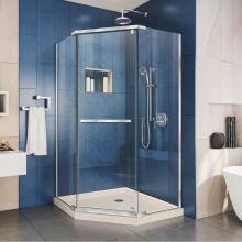 Dreamline Showers DL-6030-22-01 - DreamLine Prism 36 in. D x 36 in. W x 74 3/4 H Frameless Pivot Shower Enclosure in Chrome and Corn