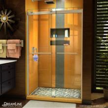Dreamline Showers SHDR-6348762-04 - DreamLine Sapphire 44-48 in. W x 76 in. H Semi-Frameless Bypass Shower Door in Brushed Nickel