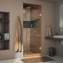 Dreamline Showers SHDR-23337210-04 - DreamLine Unidoor Lux 33 in. W x 72 in. H Fully Frameless Hinged Shower Door in Brushed Nickel