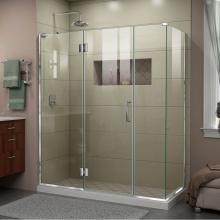 Dreamline Showers E32614530L-01 - DreamLine Unidoor-X 64 1/2 in. W x 30 3/8 in. D x 72 in. H Frameless Hinged Shower Enclosure in Ch