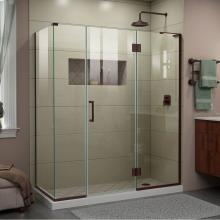 Dreamline Showers E32514534R-06 - DreamLine Unidoor-X 63 1/2 in. W x 34 3/8 in. D x 72 in. H Frameless Hinged Shower Enclosure in Oi