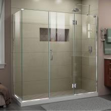 Dreamline Showers E32422534R-01 - DreamLine Unidoor-X 70 1/2 in. W x 34 3/8 in. D x 72 in. H Frameless Hinged Shower Enclosure in Ch