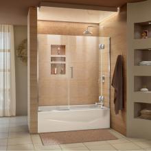Dreamline Showers D58580-01 - DreamLine Unidoor-X 58-58 1/2 in. W x 58 in. H Frameless Hinged Tub Door in Chrome