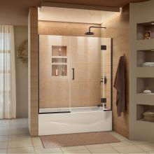 Dreamline Showers D58580-06 - DreamLine Unidoor-X 58-58 1/2 in. W x 58 in. H Frameless Hinged Tub Door in Oil Rubbed Bronze