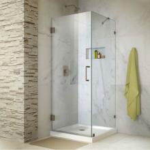 Dreamline Showers SHEN-2330300-04 - DreamLine Unidoor Lux 30 3/8 in. W x 30 in. D x 72 in. H Frameless Hinged Shower Enclosure with Su