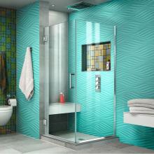 Dreamline Showers SHEN-24300300F-01 - DreamLine Unidoor Plus 30 3/8 in. W x 30 in. D x 72 in. H Frameless Hinged Shower Enclosure, Clear
