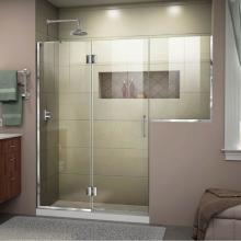 Dreamline Showers D3232436L-01 - DreamLine Unidoor-X 71-71 1/2 in. W x 72 in. H Frameless Hinged Shower Door in Chrome