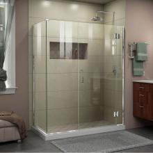 Dreamline Showers E12322530-01 - DreamLine Unidoor-X 51 1/2 in. W x 30 3/8 in. D x 72 in. H Frameless Hinged Shower Enclosure in Ch