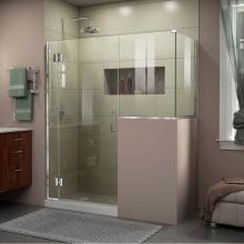 Dreamline Showers E128243636-01 - DreamLine Unidoor-X 58 in. W x 36 3/8 in. D x 72 in. H Frameless Hinged Shower Enclosure in Chrome