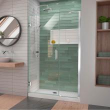 Dreamline Showers SHDR-2046722-01 - DreamLine Unidoor-LS 46-47 in. W x 72 in. H Frameless Hinged Shower Door with L-Bar in Chrome