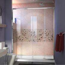 Dreamline Showers DL-6963R-01CL - DreamLine Visions 36 in. D x 60 in. W x 74 3/4 in. H Sliding Shower Door in Chrome with Right Drai