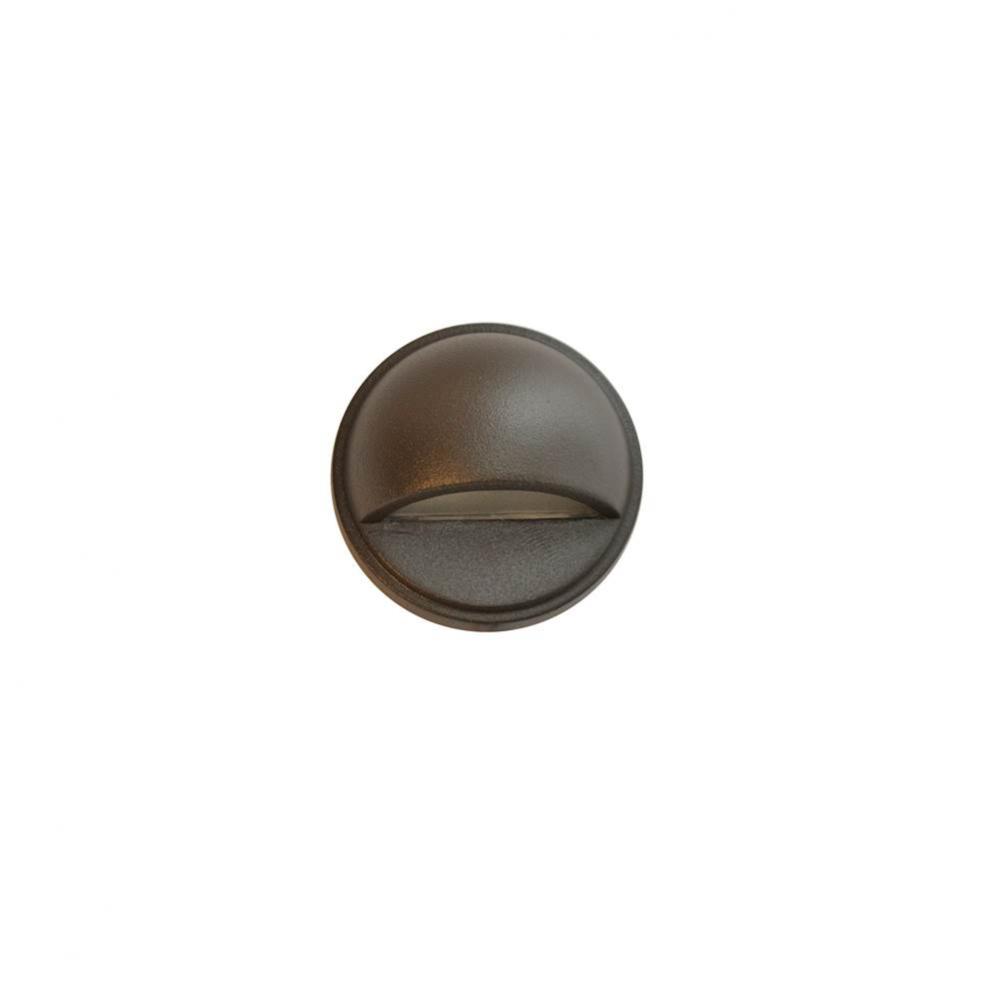 3W LED, CAST ALUM SMALL SURFACE DOME STEP LIGHT, BRONZE