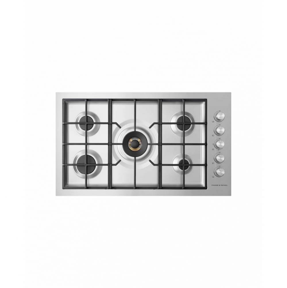 Gas on Steel Cooktop  5 Burner, Flush Fit (LPG)