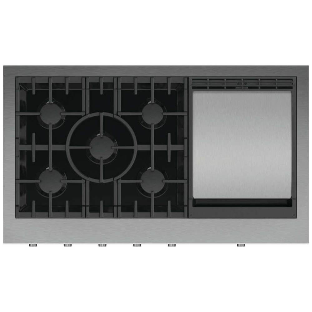 48 Inch Rangetop, 5 Burners with Griddle, Natural Gas