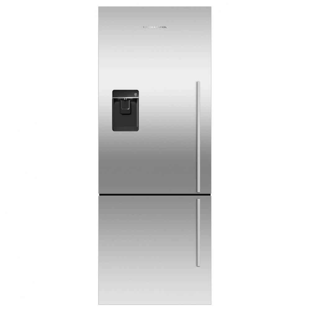 25'' Bottom Mount Refrigerator Freezer, Stainless Steel, 13.5 cu ft, Ice & External