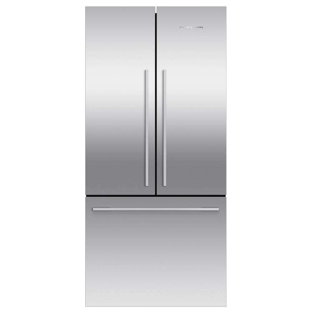 32'' French Door Refrigerator Freezer, Stainless Steel, 17 cu ft, Ice Only, Counter Dept