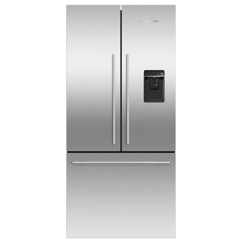 32'' French Door Refrigerator Freezer, Stainless Steel, 17 cu ft, Ice & External Wat