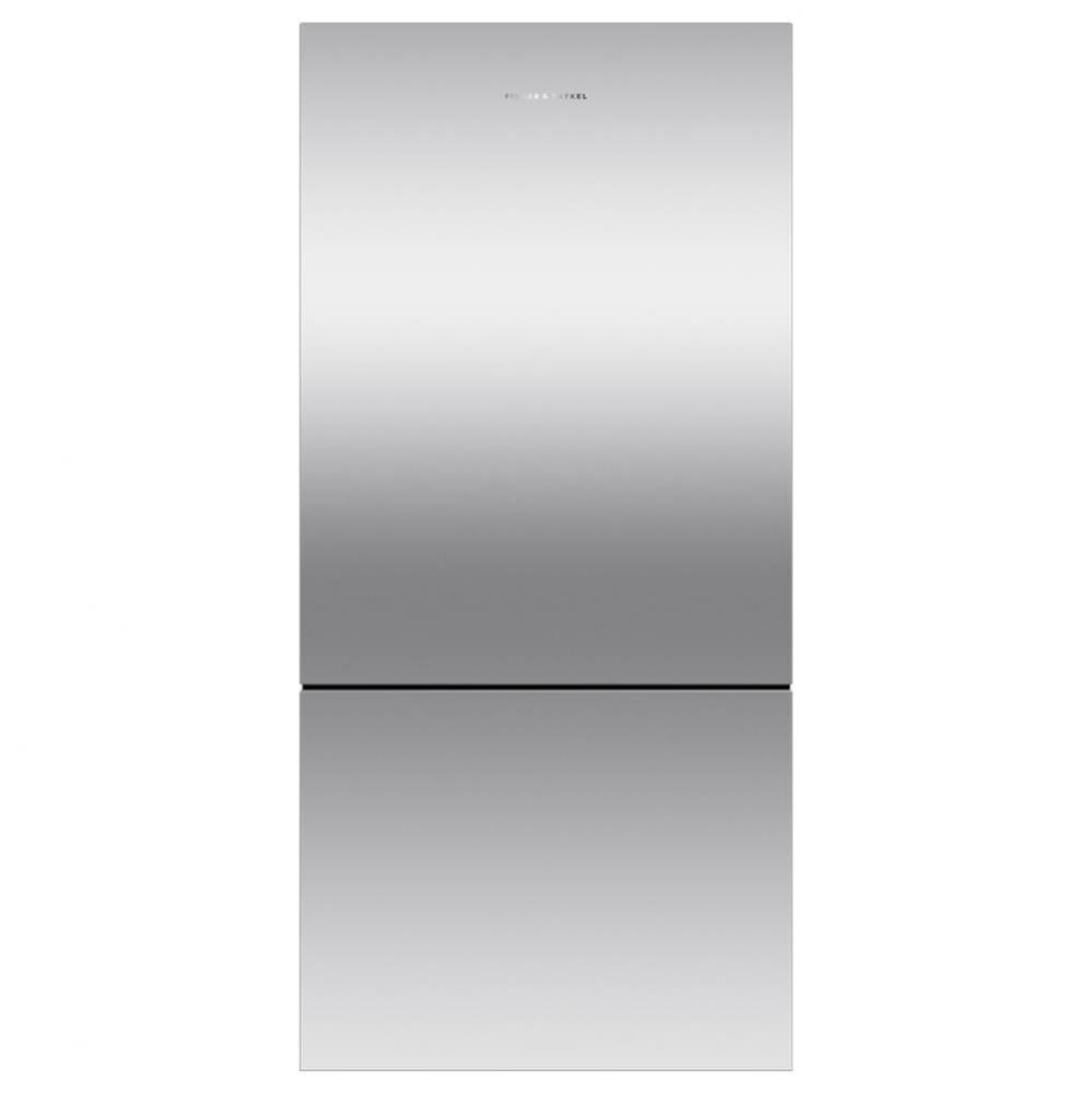 32'' Bottom Mount Refrigerator Freezer, Stainless Steel, 17.5 cu ft, Non Ice & Water