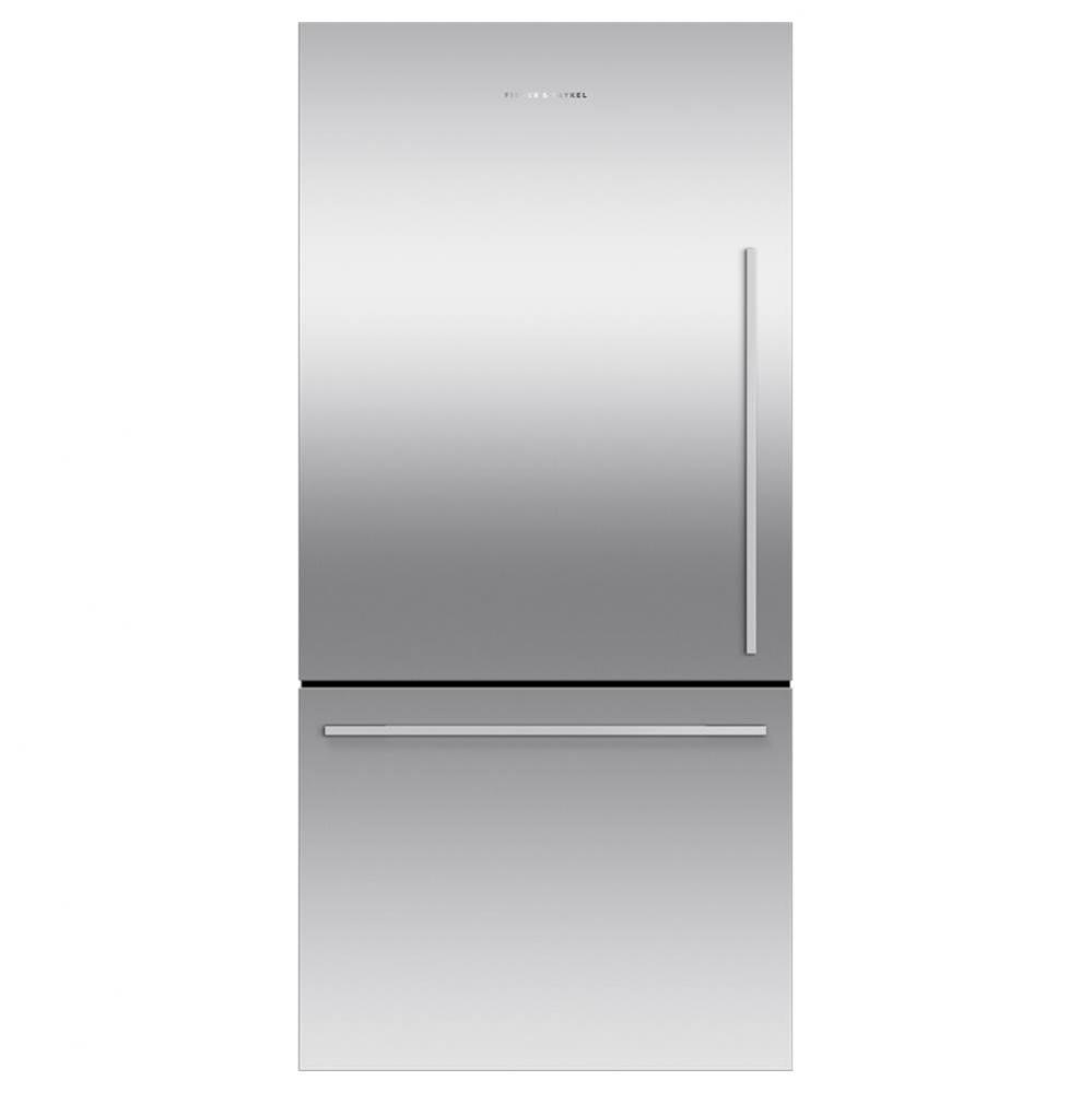 32'' Bottom Mount Refrigerator Freezer, Stainless Steel, 17.1 cu ft, Ice Only, Counter D