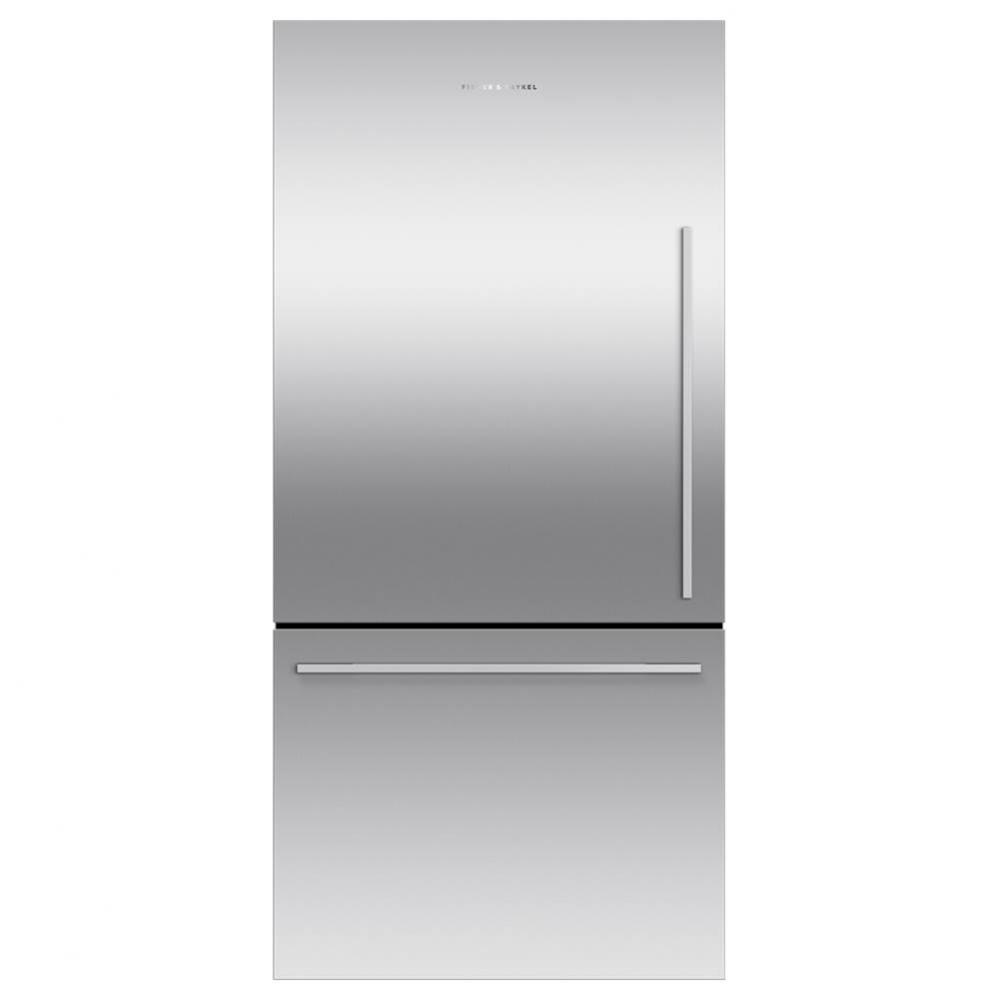 32'' Bottom Mount Refrigerator Freezer, Stainless Steel, 17.1 cu ft, Non Ice & Water
