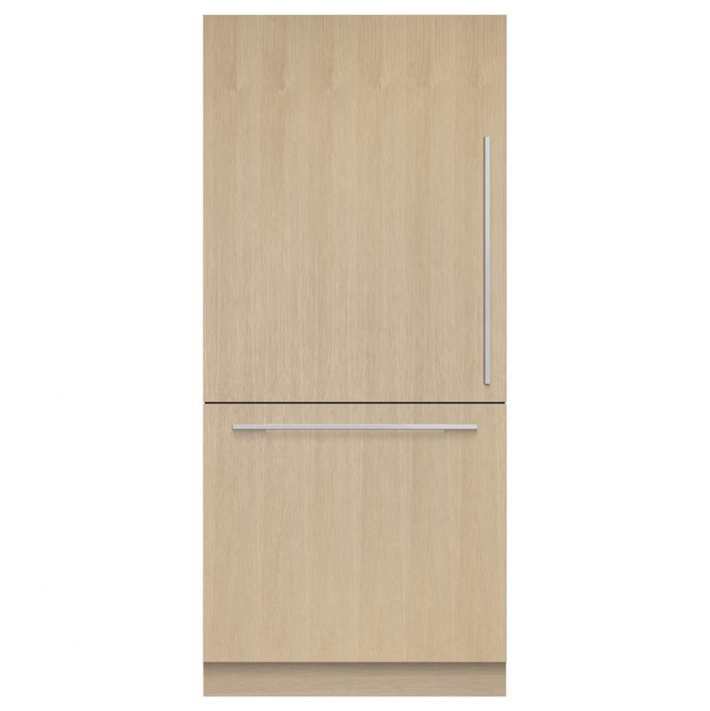 36'' Bottom Mount Refrigerator Freezer, 80'' H, 16.8 cu ft, Panel Ready, Ice O