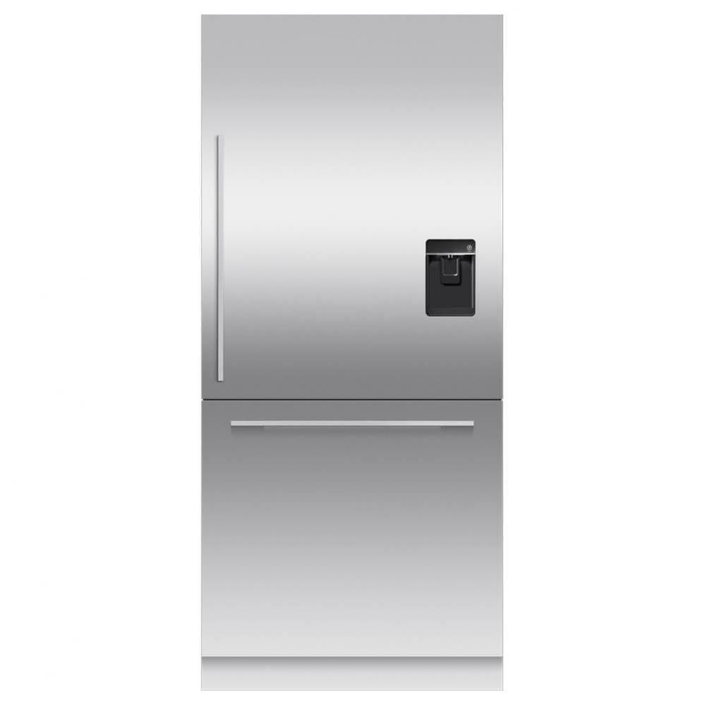 36'' Bottom Mount Refrigerator Freezer, 80'' H, 16.8 cu ft, F&P Stainless