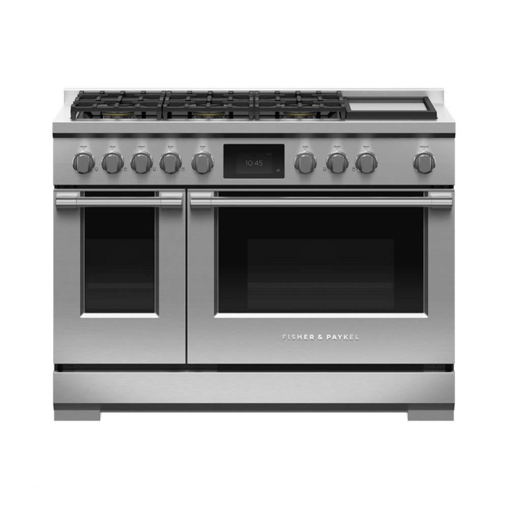 48'' Range, 6 Burners with Griddle, Self-cleaning, LPG