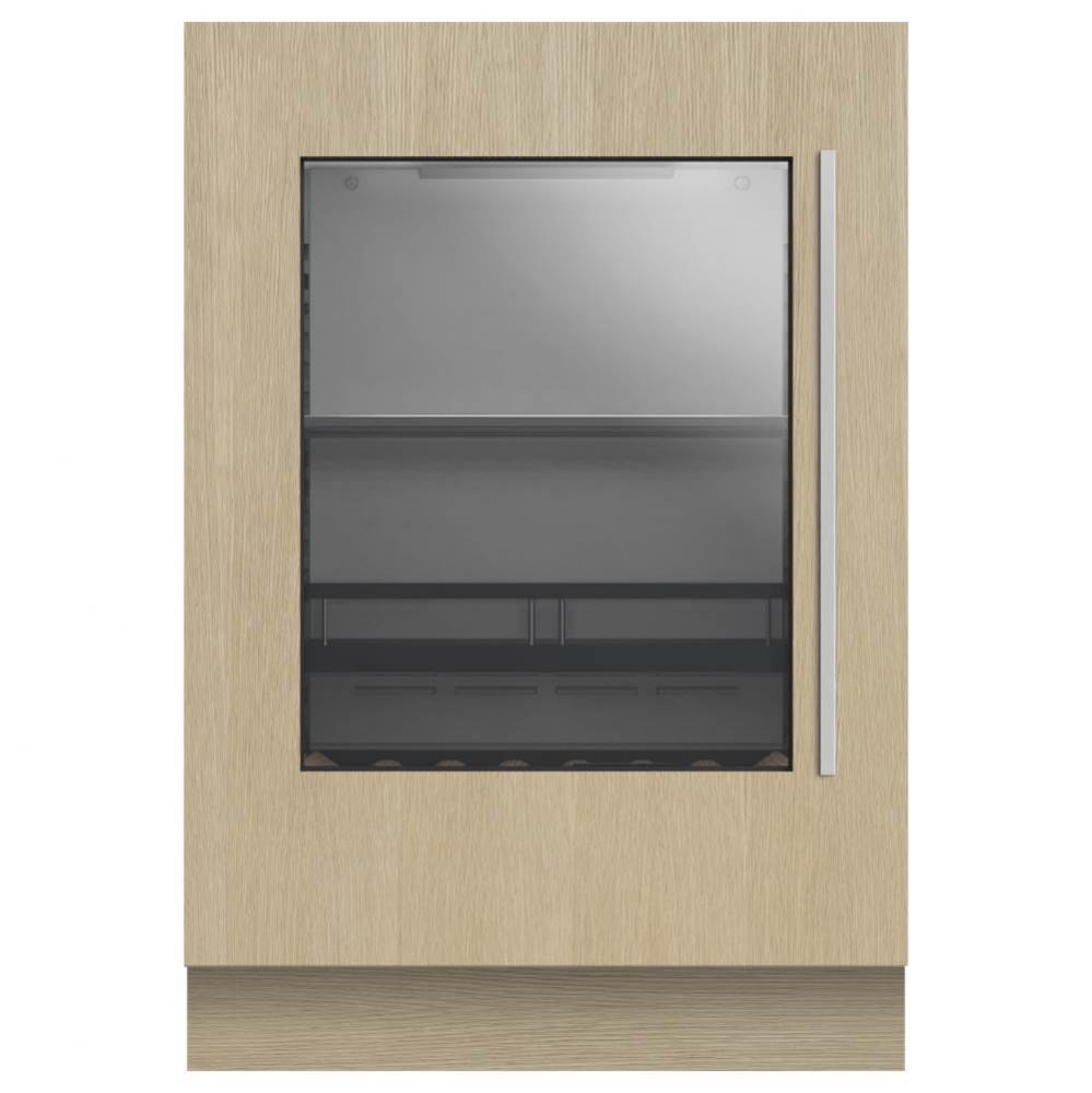 24'' Undercounter Beverage Refrigerator, 4.6 cu. ft., Panel Ready Glass Door, Left Hinge