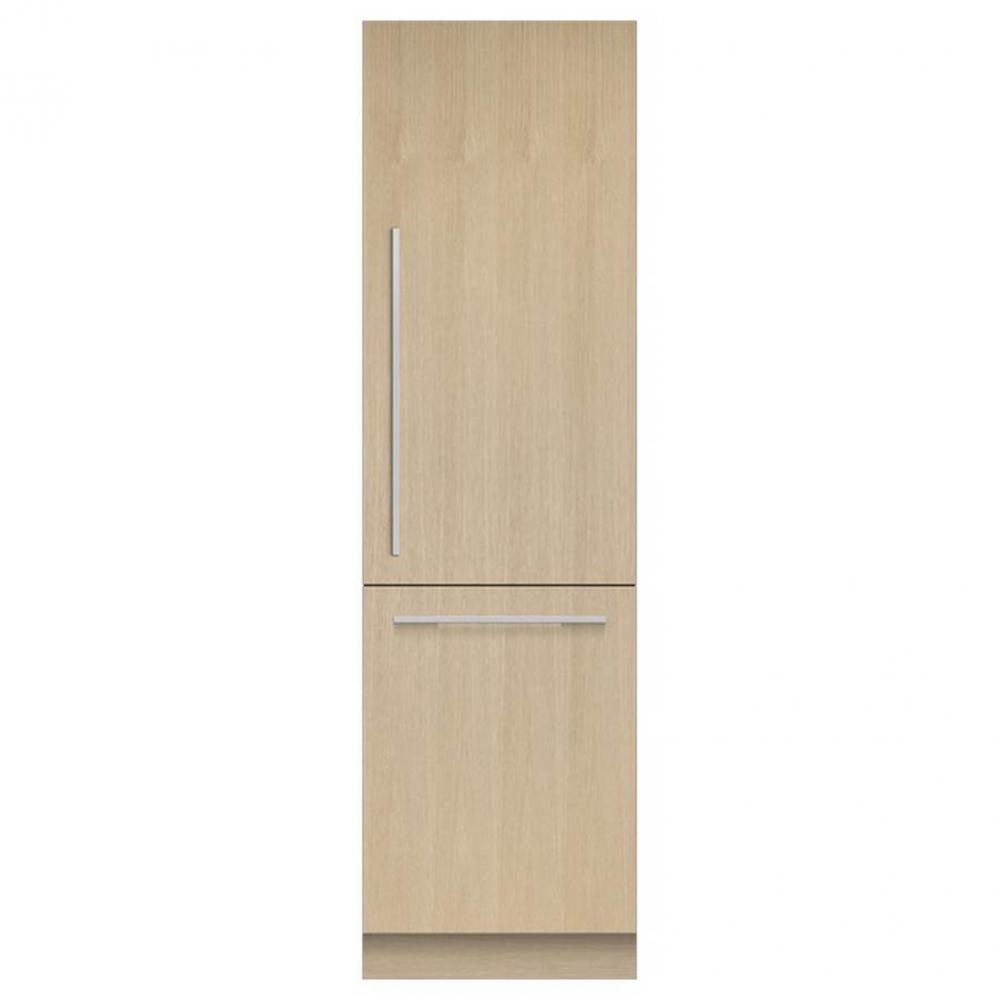 24'' Column Bottom Mount Refrigerator Freezer, Panel Ready, 12.1 cu ft, White Interior,