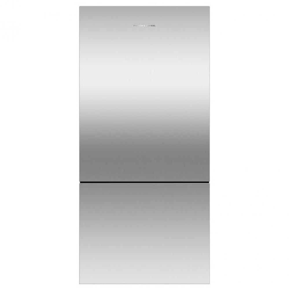 32'' Bottom Mount Refrigerator Freezer, 17.5 cu ft, Stainless Steel, Non Ice and Water,