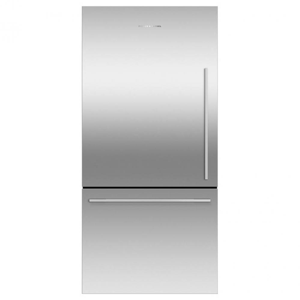 32'' Bottom Mount Refrigerator Freezer, 17 cu ft, Stainless Steel, Non Ice and Water, Le