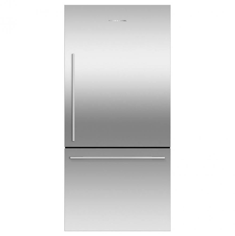 32'' Bottom Mount Refrigerator Freezer, 17 cu ft, Stainless Steel, Non Ice and Water, Ri