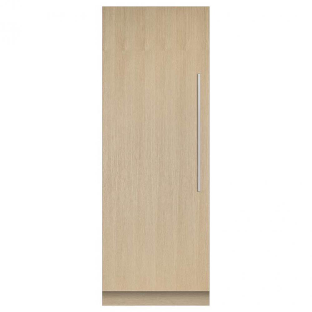 30'' Column Freezer, Panel Ready, 15.6 cu ft, White Interior, Ice Only, Left Hinge (Incl