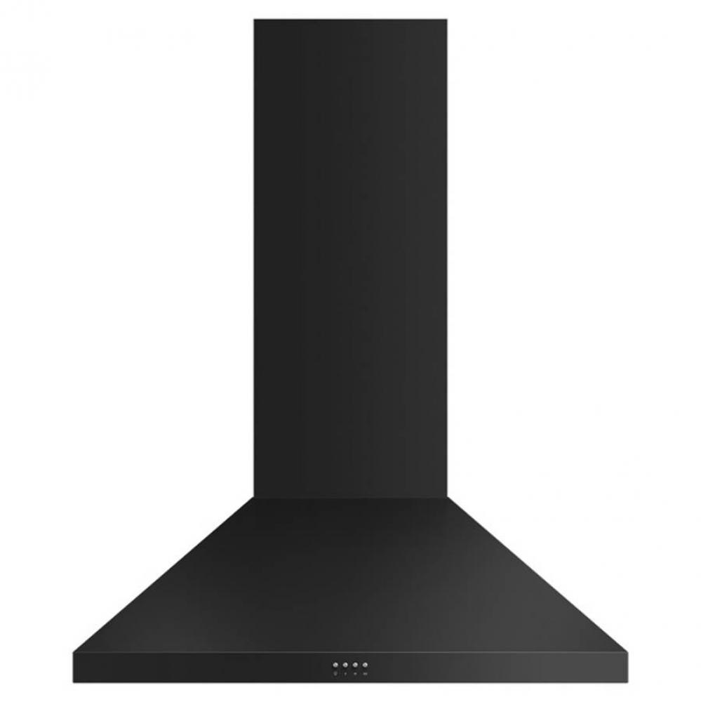 36'' Pyramid Chimney Wall Hood, 600 CFM, Black