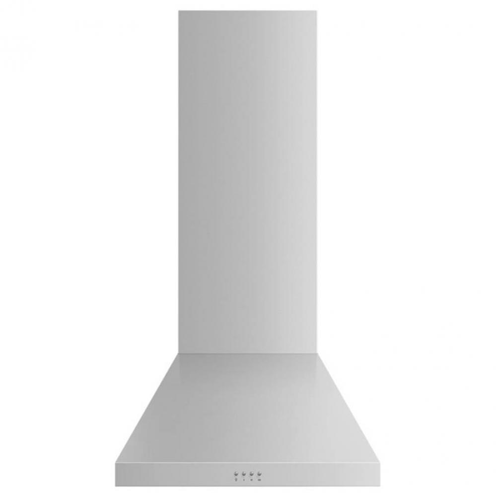 24'' Pyramid Chimney Wall Hood, 600 CFM, Stainless Steel