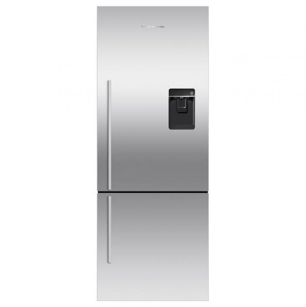 25'' Bottom Mount Refrigerator Freezer, Stainless Steel, 13.5 cu ft, Ice & External