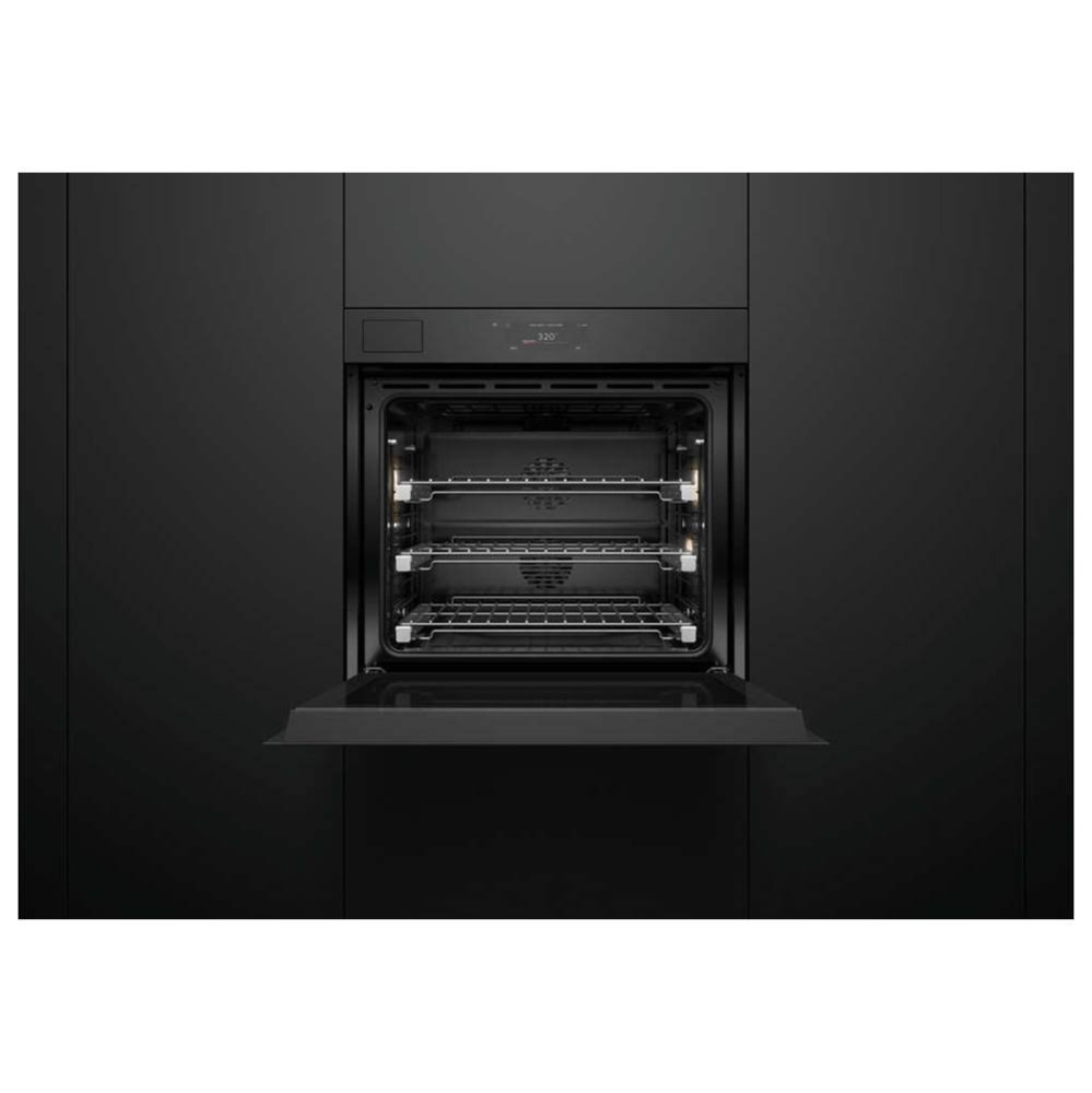 30 Inch Single Oven w/ Steam Assist, 6.8 Inch Touchscreen, Self-Cleaning, Handleless - Minimal Bla