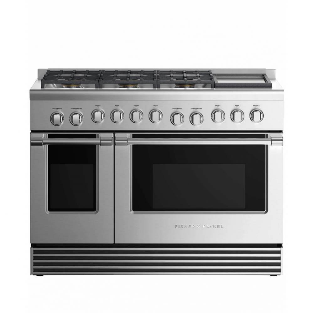 Dual Fuel Range , 6 Burners with Griddle (LPG)