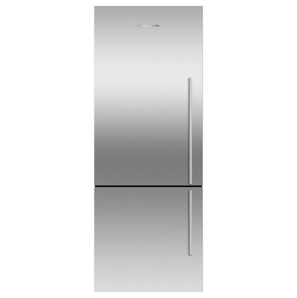 25'' Bottom Mount Refrigerator Freezer, 13.5 cu ft, Stainless Steel, Ice Only, Left Hing